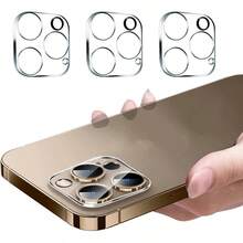3pcs Camera Lens Protector Film, Compatible With Apple Phones, Waterproof, Anti-Fall, Anti-Shock, Anti-Scratch, Anti-Fingerprint, Full Coverage - Clear - View 1