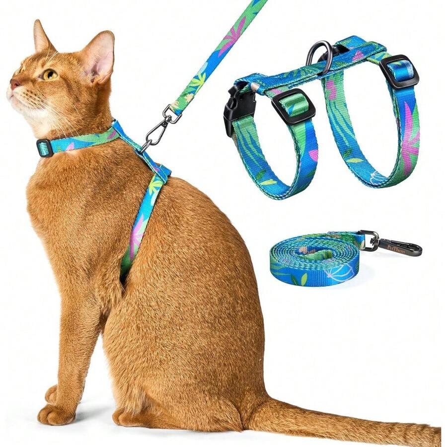 Adjustable Escape-Proof Cat Vest Harness And Leash Set, Soft And Comfortable, Lightweight And Easy To Use, Suitable For Small/Medium/Large Cats