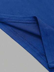 Vestido de tubo de color liso con abertura alta para ropa de Año Nuevo, minivestido corto para mujer - azul real - Ver 5