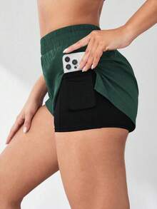 Pantalones cortos de compresión para mujer que absorben la humedad y tienen un short interno, cómodos para correr, yoga, evitar rozaduras.Pantalón corto deportivo para mujer, pantalón corto de gimnasio, pantalón corto de ciclista cómodo - Multicolor 3 - Ver 3