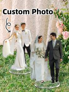 1/2/4pcs Customized Portrait Acrylic Plaque, Personalized Photo To Cartoon Digital Art, Personalized Acrylic Souvenir, Valentine's Day Anniversary Wedding Anniversary Gift, Ideal Personalized Photo Stand Decor For Boyfriend, Girlfriend, Lover, Husband, Wife - Perfect For Anniversary, Wedding, Valentine's Day, Special Occasions, Christmas, Halloween, Wedding Anniversary - Multicolor 3 - View 2