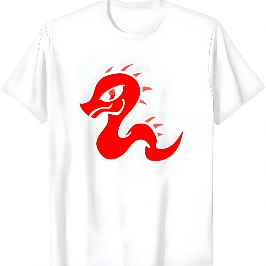 Camiseta de dragón rojo mágico lindo - Blanco - Ver 1
