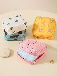 This Portable Nylon Sanitary Pad Storage Bag Features Multiple Print Designs And Is Made Of Durable Material. The Simple And Stylish Design Makes It An Essential For Travel, And It Can Also Be Used As A Wallet Or Cosmetic Storage Bag. - Multicolor - View 5