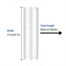 商用級網格食品真空密封袋捲 20x500cm，加厚通用食品保存袋，防冷凍灼傷食品儲存袋，舒肥慢煮餐點準備袋，廚房用品，父親節夏季烤肉露營多用途保存捲 - 查看 13