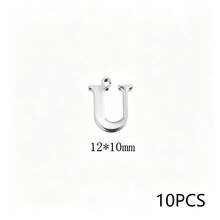 10Pcs 304 Stainless Steel 18K Gold Plated Letter Charms, Alphabet Initial Pendants For DIY Jewelry Making - Pendants - View 29