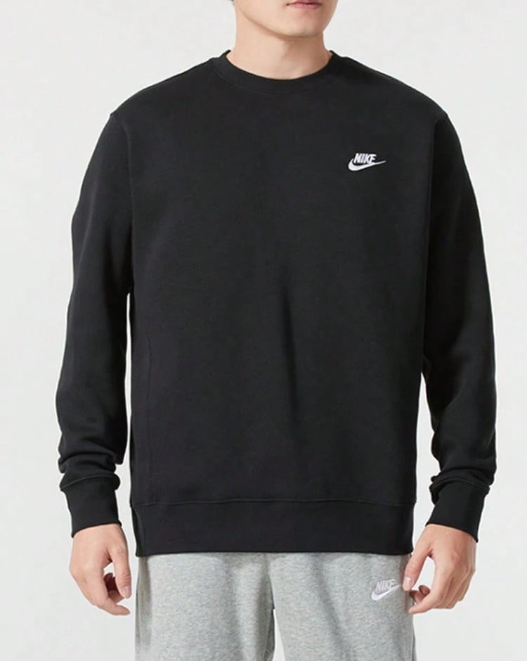 Áo nỉ cổ tròn Nike Sportswear Club Fleece (Nam) - màu đen - Xem 1