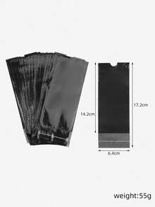 klimonla Bộ 100 chiếc/gói bao bảo vệ bút xăm dùng một lần, dụng cụ phụ kiện xăm hình, vỏ bọc bút xăm, túi đựng máy xăm, túi lót, bao chống bụi cho bút xăm, vỏ bảo vệ bút xăm, bao vệ làm sạch. - màu đen - Xem 5