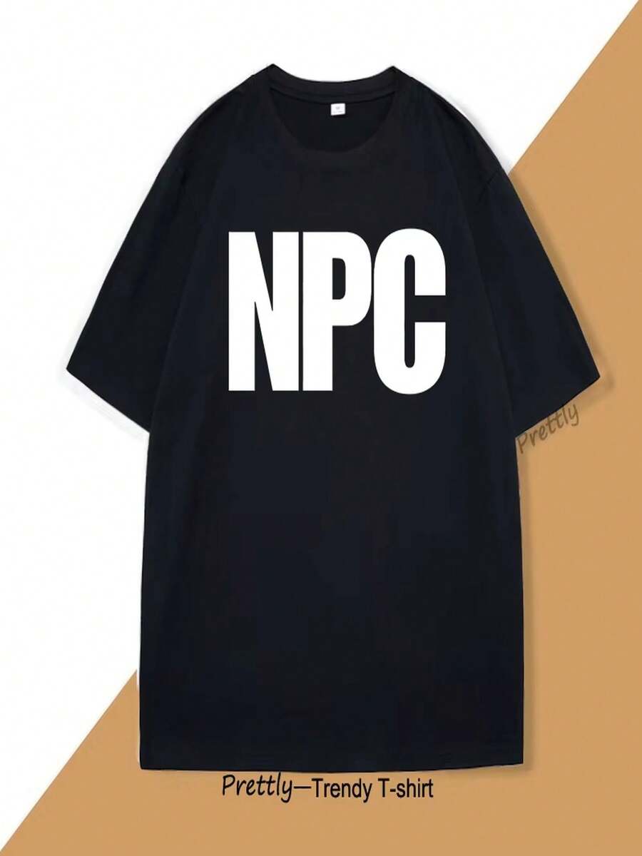 T-Shirts, Funny Gaming T-Shirts, Short-Sleeved Cotton T-Shirts, Funny T-Shirts, Printed Crew Neck T-Shirts, Urban Style T-Shirts - 黑色 - 查看 1