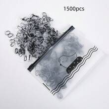 3000/1500/100pcs Transparent/Macaron/Multi-Color Polka Dot Small Elastic Hair Ties, Small Disposable Rubber Bands, Home, Hair Accessories - Clear - View 8
