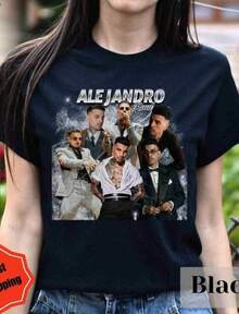 Camiseta unisex de manga corta, Rauw Alejandro Fan Tee_ Cosa Nuestra Unisex Shirtplayeras hombre, spiderman, ,  mujer, romwe men, boho chic, regalos para maestros, camiseta de mujer, atuendos curvos para hombre, y2k - Negro - Ver 6