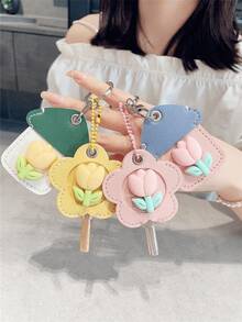 1Pcs Tulip Holder Set | Elegant PU Leather Keychain Organizer, House Keys - Ladies' Luxury Pouch Soft Durable Holder Chain Accessories Women Girls, Her,Beach,Summer,Vacation,Holiday,Travel Essential,Going Out Tops,Household Items,Mother's Day,Bedroom Decor,Garden,Kitchen Decor,Summer,Beach,Travel Essentials,Room Decor,Squishy,Graduation 6LMA - Màu xanh lam - Xem 6