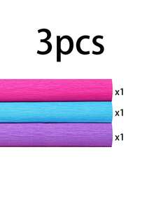 48/6/3/1pcs Ocean Color Crepe Paper Flower DIY Set, 10in X 98in Crepe Paper, Perfect For Birthday Party And Wedding DIY Bouquets - Multicolor - View 13