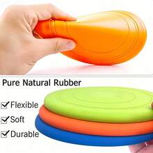 Dog Flying Disc, Interactive Dog Training Toy, Pet Silicone Soft Chew Flying Disc, Puppy Toy, Lightweight Floating Disc - Multicolor - View 5