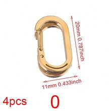 4 chiếc khóa xoay bằng thép không gỉ 304 mạ vàng 18K, khóa lò xo nhiều hình dạng khác nhau dùng để tự làm trang sức. - khóa - Xem 16