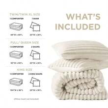 Fluffy Ribbed 2/3 Pieces Cord-Textured Bedding Comforter Set,Plush 300 Gsm Fabric Weighty Durability And Softness Comforter Sets,2 Pieces Set Twin-Twin XL Size,3 Pieces Set Full--King-CAL King Size,Cozy All-Season Home Textile Stylish Home Bedroom Décor,Modern Room Decor,Summer Prmo, Halloween Thanks Giving Gifts I0TA - Đỏ - Xem 3