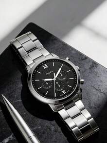 FOSSIL All-Occasion Quartz Watch: Smooth Movement For Work, Dates & Weekends Evening Party FS5384 - Silver - View 1