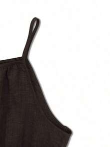 Pantalones tipo mono holgado de moda para mujer de talla grande - Marrón - Ver 4