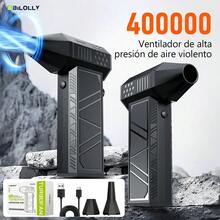 BiLOLLY Aspirador de polvo eléctrico: aspirador de aire comprimido de 150 000 RPM, batería recargable de 7000 mAh, secador de aire con tres velocidades ajustables, reutilizable, ideal para teclados de ordenador, uso en exteriores, automóviles y hogar. Un regalo perfecto para el Día del Padre. - Negro - Ver 12