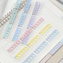 1 pieza Clips de carpeta autoadhesivos y redondos, adecuados para cuadernos, diarios, cajas de almacenamiento de tarjetas fotográficas, etiquetas de almacenamiento de hojas sueltas, hechos de material de poliéster duradero - Adhesivo para extender el agujero de hojas sueltas - Ver 2