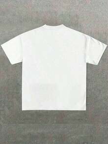 Men's Plus Size Graphic Vintage College Dropout Bound Yeez T-Shirt. And Good Music, (1 Piece) Casual Printed T-Shirt 100% Cotton, Crew Neck, Short Sleeve, Cotton T-Shirt, Gift, Summer, Unisex. The Best Gift, Short Sleeve Graphic Print T-Shirt - 白色 - 查看 3