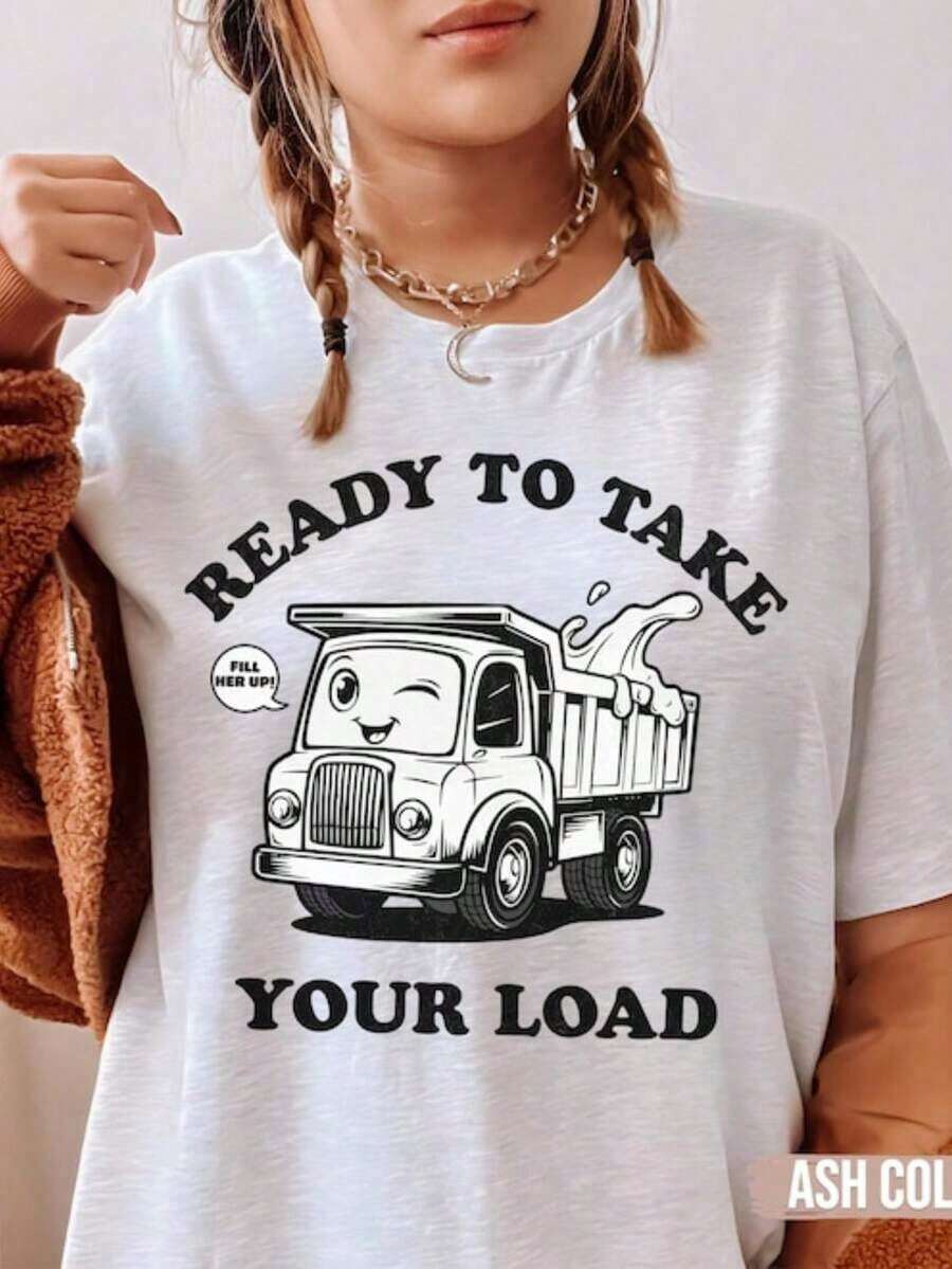Raunchy T-Shirt, Inappropriate T-Shirts For Women, Funny T-Shirt, Offensive And Embarrassing T-Shirts, Funny Gift With Gen Z Meme, 100% Cotton Thick White T-Shirt, Classic Short Sleeve Graphic Print T-Shirt, Casual Short Sleeve Top For Women - 白色 - 查看 1