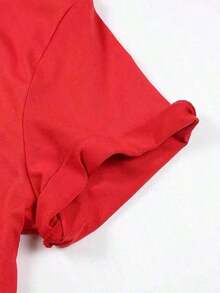 Camiseta Casual para Mujer |       Camiseta con estampado de águila y bandera para el 250º aniversario de la Independencia de Estados Unidos, 1776-2026, para celebraciones del Día de la Independencia. Cuello redondo, manga regular, tela ligeramente elástica, corte relajado. Camiseta gráfica para mujer para la celebración de los 250 años.Tela ligera, corte clásico, perfecto para eventos y atuendos diarios. Blusas de verano, regalo para las fiestas. - Rojo - Ver 6