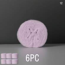 6Pack 300g Hand Blended Mohair Chunky Yarn - Fluffy Short Hair Double Stranded Colorful Yarn Ball, Woven Close Fitting Coarse Thread, Crochet Shawls Scarves - 6pcs 300g - View 16