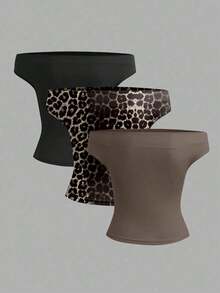 Parte superior sencilla de diseño con hombros descubiertos de unicolor, uso casual diario para mujeres - Multicolor 11 - Ver 2