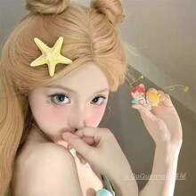 5入美人魚風美學海星髮夾，彩色馬卡龍海星鴨造型夾，多巴胺風夏季海灘度假必備，可愛樹脂海洋主題髮夾，Y2K海洋生物音樂節派對拍照髮飾，防滑造型髮片抓夾，適合學校使用 - 彩色 - 查看 4