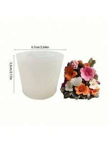Peony Flower Candle Silicone Mold, Precise And Delicate Petal Replication With Flower-Shaped Base Design. Suitable For Home Decor Aromatherapy Candle Making, DIY Plaster Ornaments, Desktop Display Casting Epoxy Resin Crafts. Perfect Starter Set For Creating Atmospheric Aromatherapy Candles - Flowers - View 3