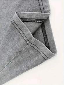 Camiseta de mujer a la moda tela gruesa 100% lavada estilo vintage unisex cuello redondo manga corta corte holgado adecuada para viajes fiestas y eventos tela duradera ideal para combinar crear looks únicos regalo imprescindible blusas para mujer camiseta de mujer nacional envio - VT-Gris - Ver 3