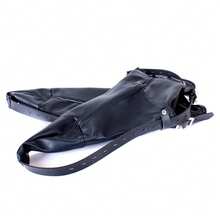 Female  Bondage Leather Boots SM Adult Restraint Ankelts Cuffs Fetish Sex Fun Tight Leg Binding Toys - Black - View 5