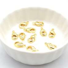 500pcs/Set Single Circle Lobster Clasp, Gold Plated, Polished Jewelry Connector, Suitable For Bracelet, Necklace Jewelry Making And Other DIY Projects - 4-grid Single Lap - View 5