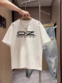 Nueva camiseta de manga corta para mujer de 180g,% algodón - Camiseta casual versátil con estampado de verano para hombre - Camiseta con estampado de verano para parejas - Unisex - Regalo para vacaciones - Blanco - Ver 12