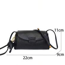 Minimalist Flap Shoulder Bag, Compact Crossbody Purse With Decorative Knot Detail For Everyday & Commute - Multicolor - View 8