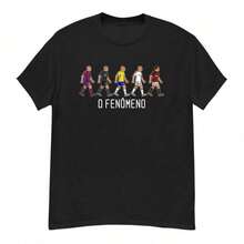 Camiseta R9 Ronaldo Brasil para Hombre - Negro - Ver 1