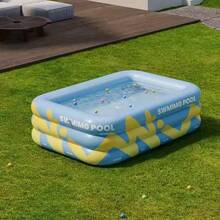 Large Foldable Inflatable Swimming Pool, PVC Thick Indoor Outdoor Water Play Pool, Family Water Party Pool For Summer Cooling, Foldable Summer Pool Suitable For Backyard Or Garden, Ideal For Camping - A - View 10