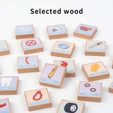 Children's Matching Puzzle Game - Find The Missing Piece, Educational Matching Building Blocks, Life Knowledge Matching Desktop Confrontation Toys, Holiday Gifts - Multicolor - View 5