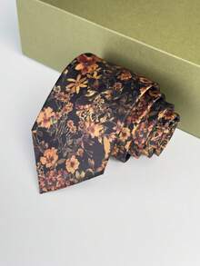 1 chiếc cà vạt lụa hoa văn thanh lịch dành cho nam, thích hợp cho tiệc tùng, dạ hội, du lịch, phối cùng vest và áo sơ mi. - màu đen - Xem 11