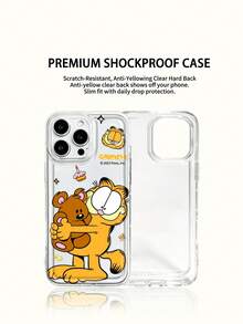 加菲猫手机壳轻巧防滑，防摔耐用，适用于iPhone 17/17Air/17Pro/17ProMax/11/12/13/15/16Pro/16ProMax/14Plus/15Plus/16Plus/15Pro/16ProMax/XR等卡通动漫手机。这款手机壳包装精美，是馈赠亲朋好友的理想节日礼物。 - 無色 - 查看 2