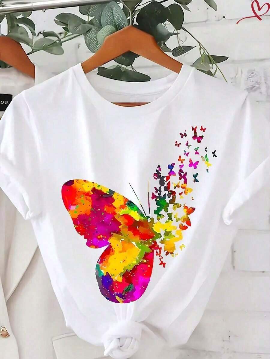 Women's All-Season Cotton Crew Neck T-Shirt, Casual Slim Fit, Short Sleeves, Soft And Breathable Fabric, Essential Undershirt For Daily Activities And Gym - 風格_ag - 查看 1