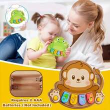 Interactive Animal Keyboard Music Toy - Sensory Development And Cognitive Training Function, Made Of ABS Material, Bright Colors, Durable | Children's Music Keyboard With Animal Buttons And Interactive Sound Effects - Sensory Learning - Multicolor - View 7
