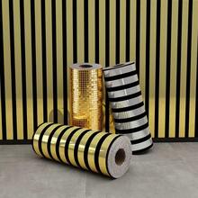 1 Roll Reflective Textured Self-Adhesive 3D Grid Wall Sticker, Decor For TV Background, Living Room, Bedroom - 1PC - View 9