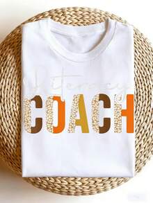 Printed Short-Sleeved T-Shirt, New For Summer 2026, Made Of 220-Gram Pure Fabric, Unisex Design, Featuring A Thanksgiving Leopard Print And An Autumn-Themed Reading And Writing Counselor Shirt Style. - 白色 - 查看 7