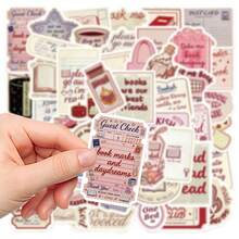 50Pcs Aesthetic Bookish Reading Theme Stickers Classic Vintage Book Quotes Waterproof Stickers Perfect For Personalized DIY Party Gift Laptop Skateboard Decor - Multicolor - View 5