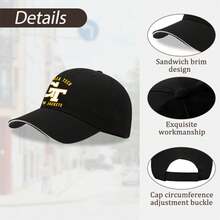 Georgia Tech Yellow Jackets Sandwich Baseball Cap Adjustable Strap Classic Curved Brim Breathable Fabric One Size Fits Most Casual Sun Protection Hat For Men Women College Fans Game Day Tailgat - A - 查看 4