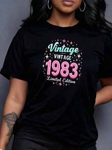 Limited Edition Vintage 1983 Shirt, 41st Birthday T-Shirt, 1983 T-Shirt, 80s Birthday, Birth Year T-Shirt, 41st Birthday Gift For Her - 2 - 查看 1