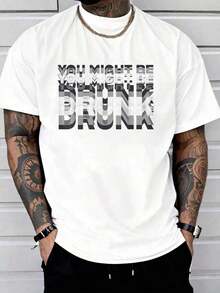 Camiseta de Humor Divertido de Beber 100% Algodón, Quizás Estés Loco, Camiseta Gráfica para Mujeres y Hombres OVCV - Blanco - Ver 12