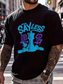 100% Algodón Divertido Retro Uva Morada 5 Camisetas de Equipo para Hombres Estilo Hip-Hop de Calle 7PWQ - Negro - Ver 12