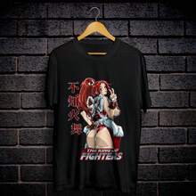 Camiseta de Kyo Kusanagi de The King of Fighters 1220g Cla-ssic Cotton T-Shirt - UniS-ex - The Shirt You A-lways NeededSuitable for all people, whether woM-en or M-enhigh-quality durable fabric suitable for all seans,ft to the touch but built to lastBreathabletops woM.en fall outfiT.S for woM.en vaC.Ation outfiT.S woM.en Easter, St. Patrick's Day costume - Negro - Ver 1